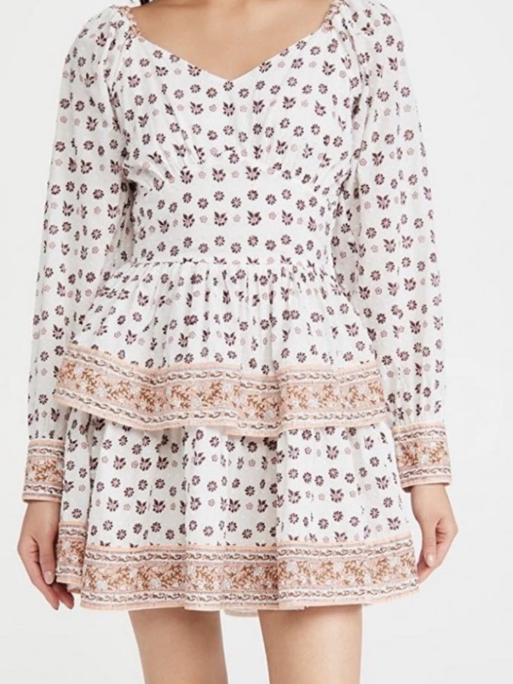 Cleobella Reina Swiss dot ruffle puff sleeve dress